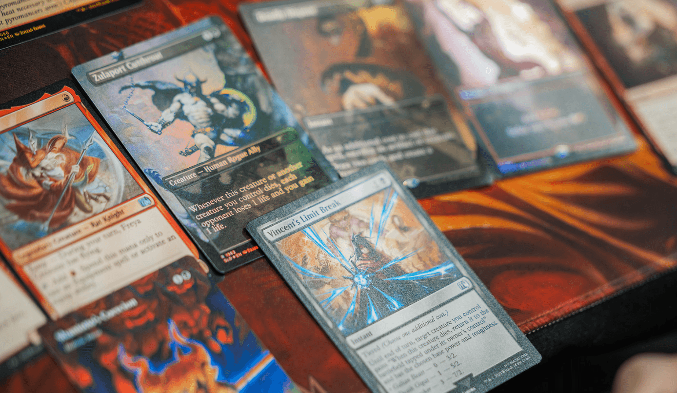 Magic Cards on a Playmat